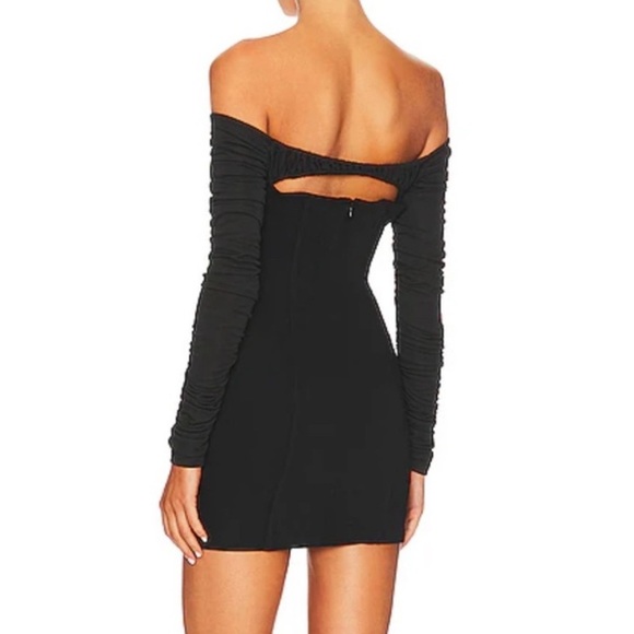 NWT Revolve NBD Carlota Black Off-Shoulder Mini Dress - Picture 2 of 12